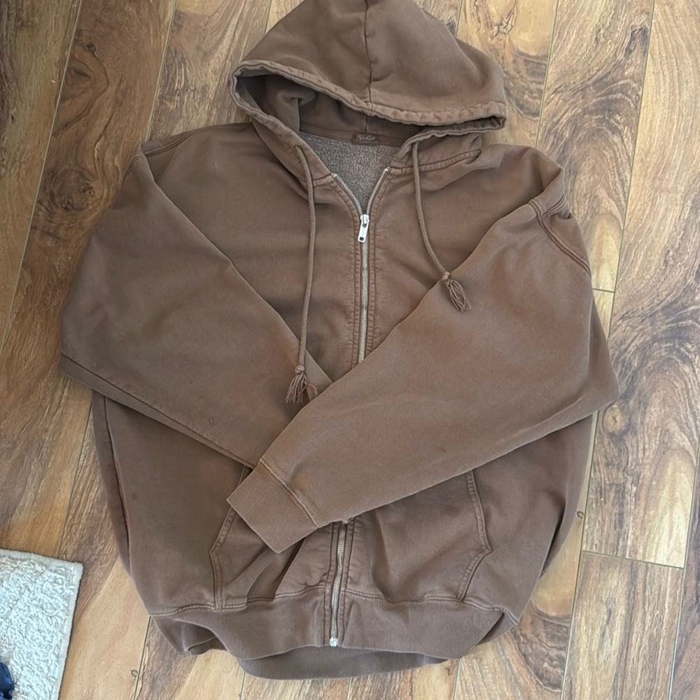 Brandy Melville Brown Zip Up